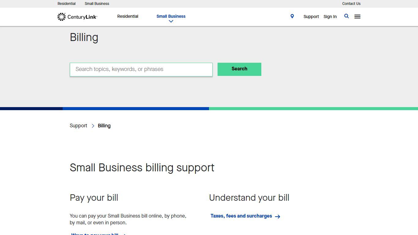 Billing | CenturyLink Small Business